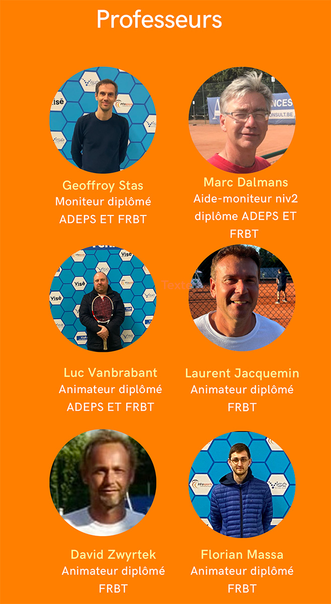 Responsable, professeurs et moniteurs