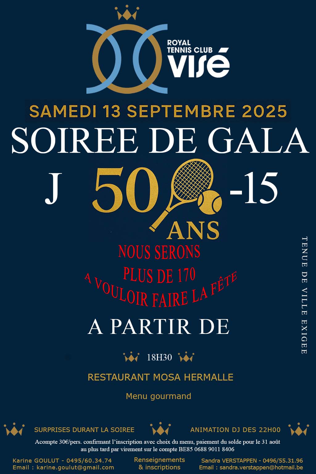 Soirée de Gala 13 septembre, faire la fête