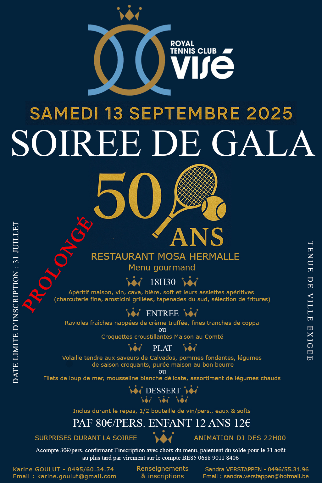 Soirée de Gala 13 septembre